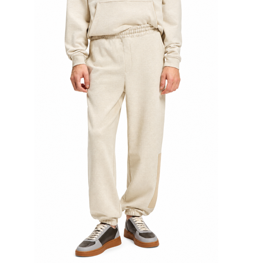 HUGO Dalipant Light Beige Cotton Tracksuit Bottoms Hugo Boss