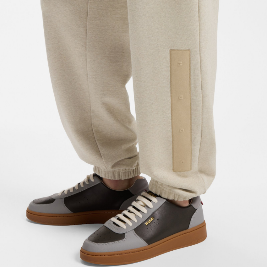 HUGO Dalipant Light Beige Cotton Tracksuit Bottoms Hugo Boss