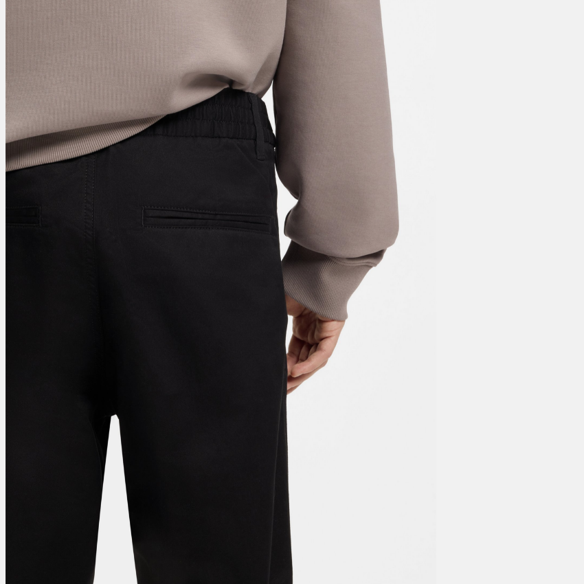 HUGO Cino261 Straight-Fit Stretch Cotton Trousers Hugo Boss