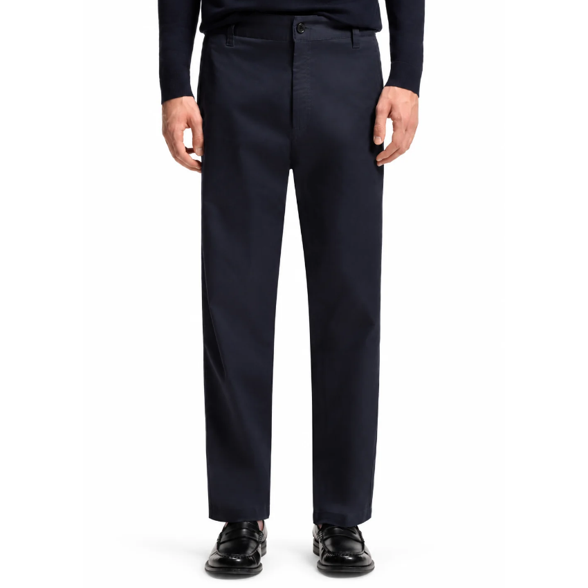 HUGO Cino261 Straight-Fit Dark Blue Trousers Hugo Boss