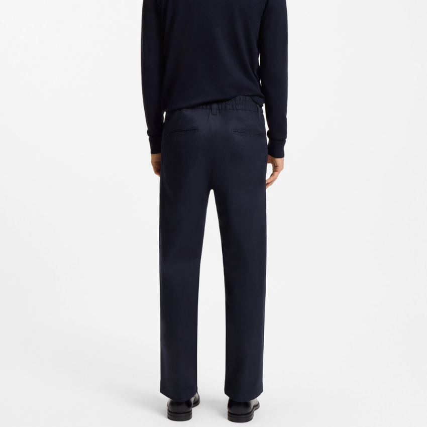 HUGO Cino261 Straight-Fit Dark Blue Trousers Hugo Boss