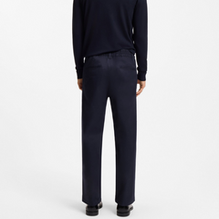 HUGO Cino261 Straight-Fit Dark Blue Trousers Hugo Boss
