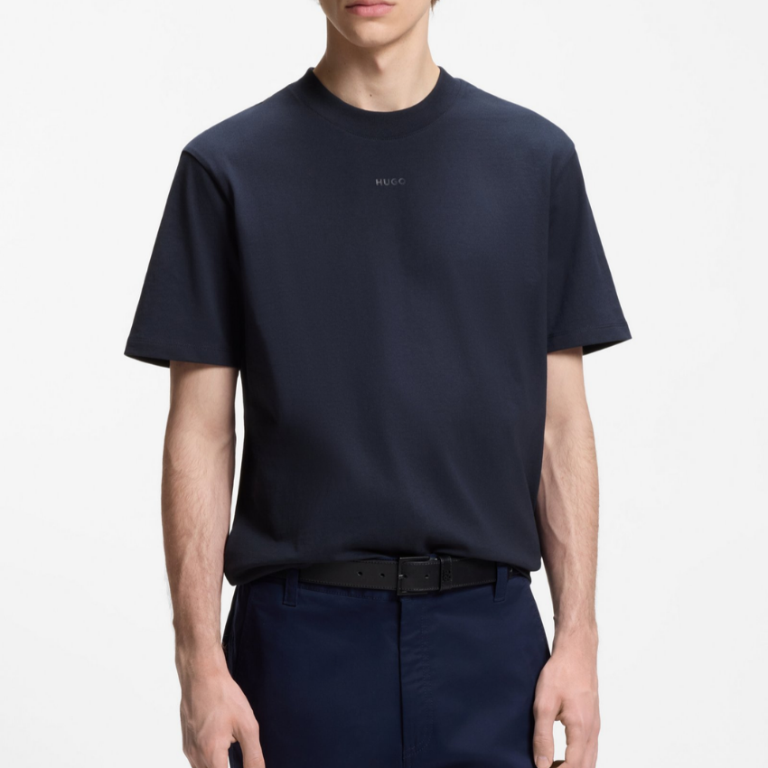 HUGO DAPOLINO MEN'S DARK BLUE COTTON T-SHIRT Hugo Boss