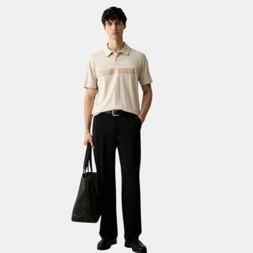 HUGO DALIKS MEN'S LIGHT BEIGE POLO SHIRT Hugo Boss