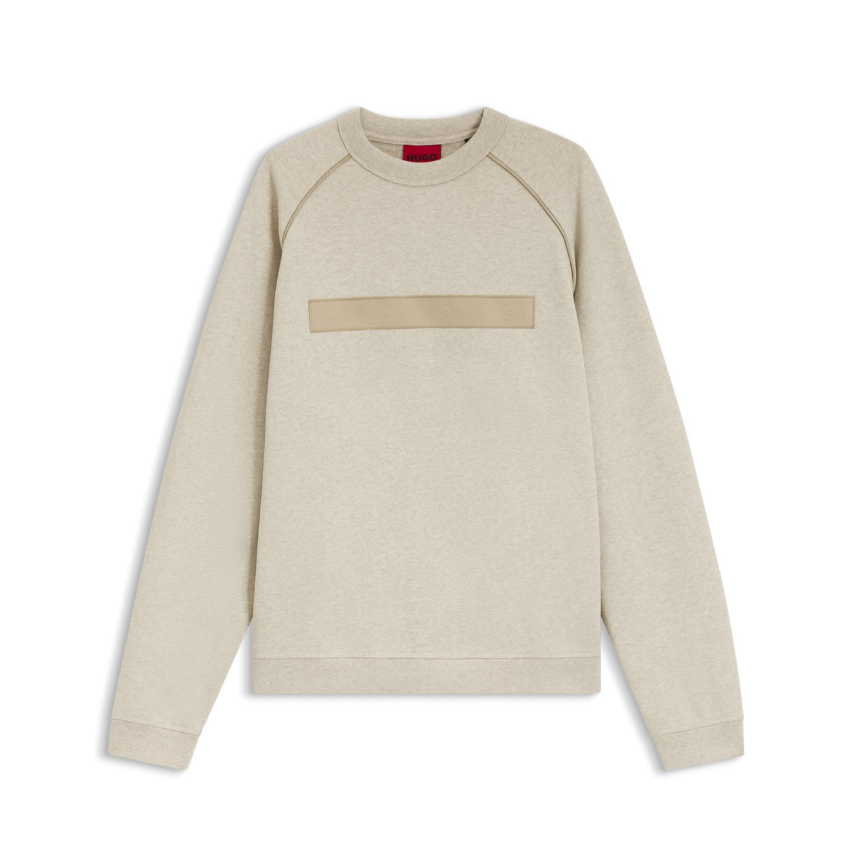 HUGO DALIM MEN'S LIGHT BEIGE RELAXED-FIT SWEATSHIRT Hugo Boss