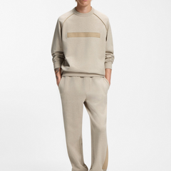 HUGO DALIM MEN'S LIGHT BEIGE RELAXED-FIT SWEATSHIRT Hugo Boss