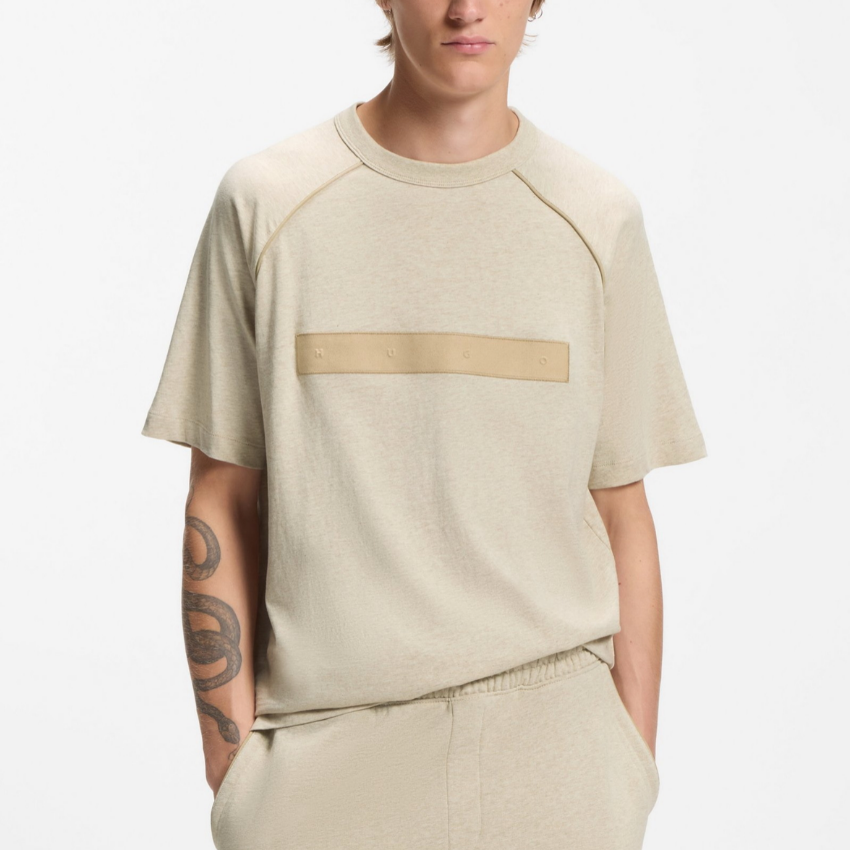 HUGO DALIK MEN'S LIGHT BEIGE T-SHIRT Hugo Boss