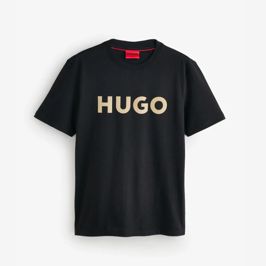 HUGO DULIVIO MEN'S BLACK REGULAR-FIT LOGO T-SHIRT Hugo Boss