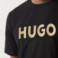 HUGO DULIVIO MEN'S BLACK REGULAR-FIT LOGO T-SHIRT Hugo Boss