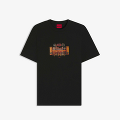 HUGO DURECTEE MEN'S BLACK PRINT T-SHIRT Hugo Boss