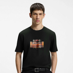 HUGO DURECTEE MEN'S BLACK PRINT T-SHIRT Hugo Boss