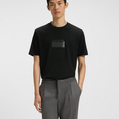 HUGO DELASTIO Cotton T-Shirt | Black