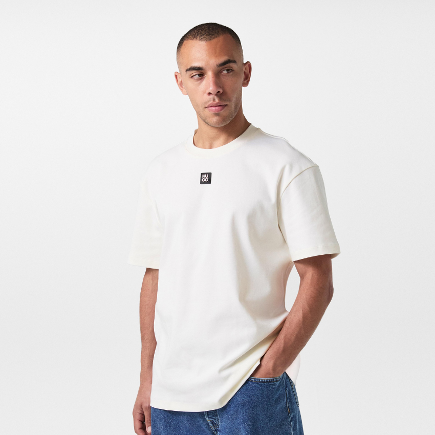 Hugo Dalile Interlock-cotton T-shirt White Hugo Boss