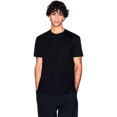 Armani Exchange Men's Night Lab Small Center Logo Cotton T-Shirt – Black ARMANI EXCHANGE