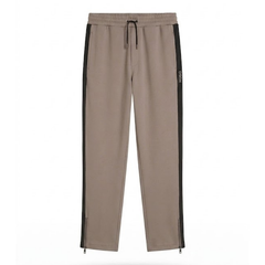 HUGO Relaxed-Fit Tracksuit Bottoms with Logo Tape – Medium Grey Hugo Boss