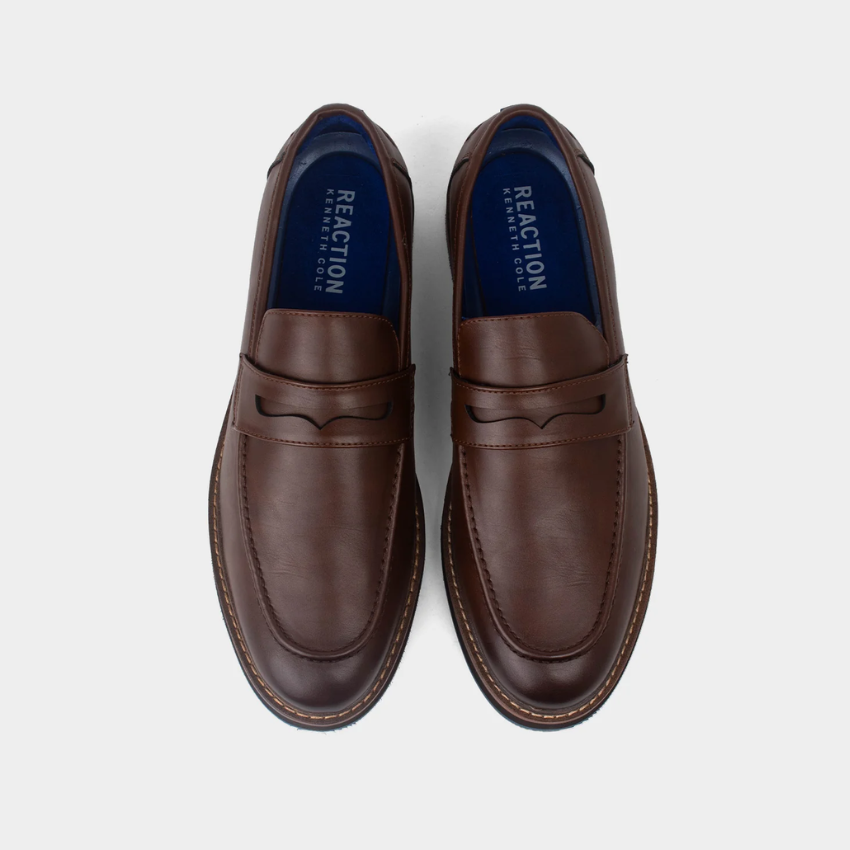 Kenneth Cole Jensen Penny Loafer Men’s Dress Shoes Brown Kenneth Cole