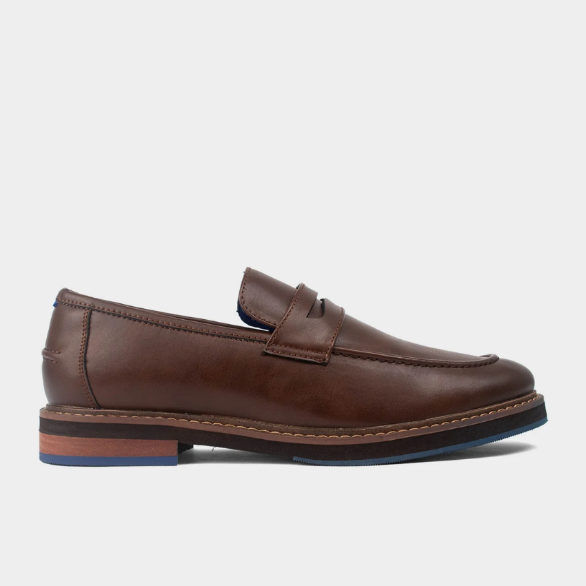 Kenneth Cole Jensen Penny Loafer Men’s Dress Shoes Brown Kenneth Cole