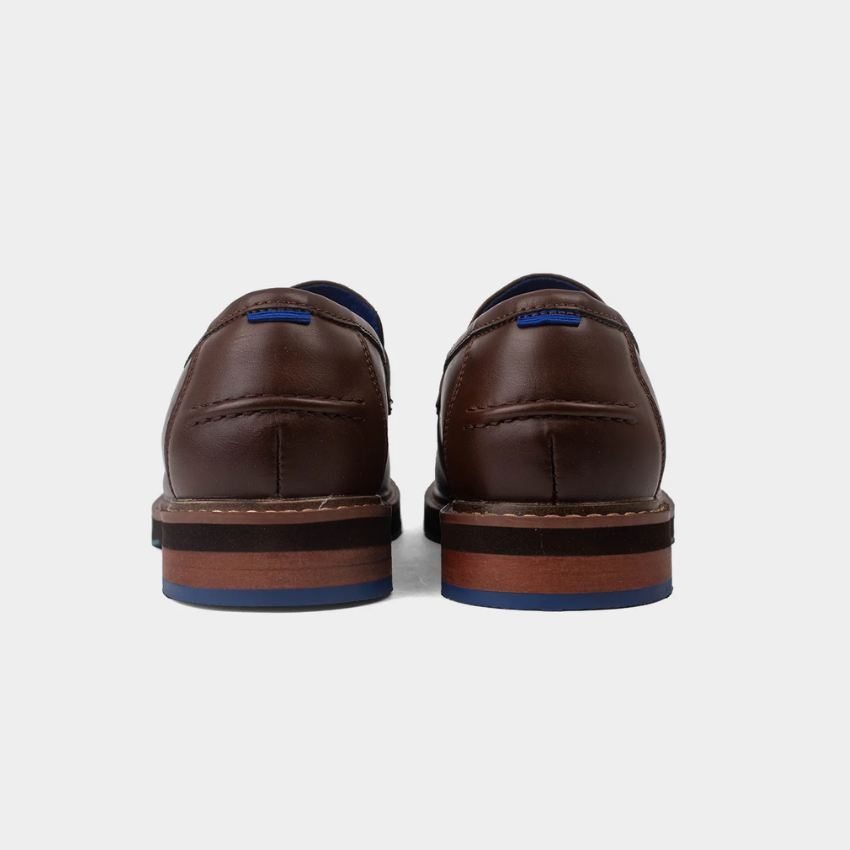 Kenneth Cole Jensen Penny Loafer Men’s Dress Shoes Brown Kenneth Cole