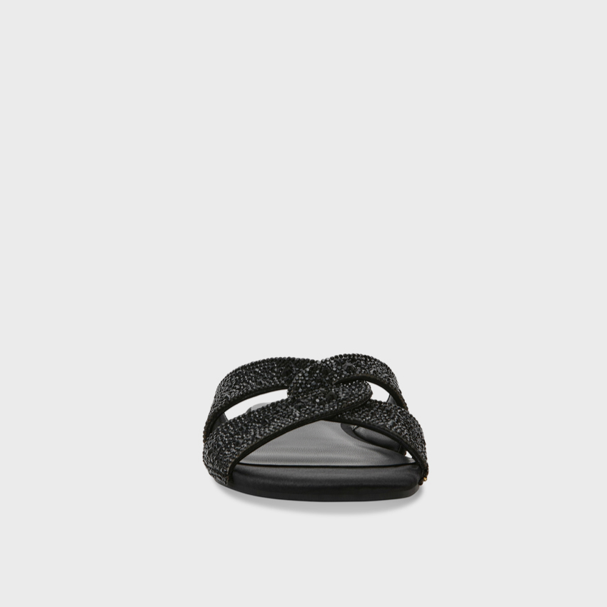 Steve Madden Musa Black Flat Sandals Steve Madden
