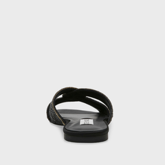 Steve Madden Musa Black Flat Sandals Steve Madden