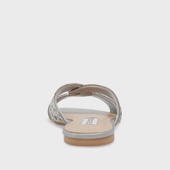 Steve Madden Musa Silver Flat Sandals Steve Madden
