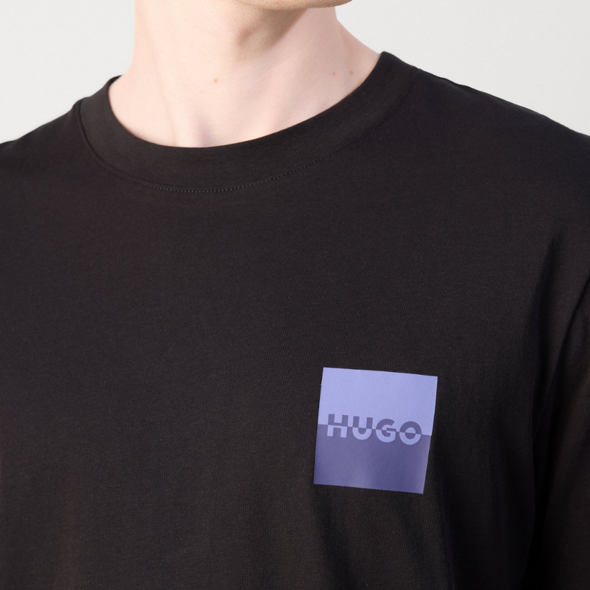HUGO DAPUSI Cotton T-Shirt | Black Hugo Boss