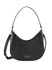 Guess All-Over Monogram Print Shoulder Bag with Zip Closure AG903069