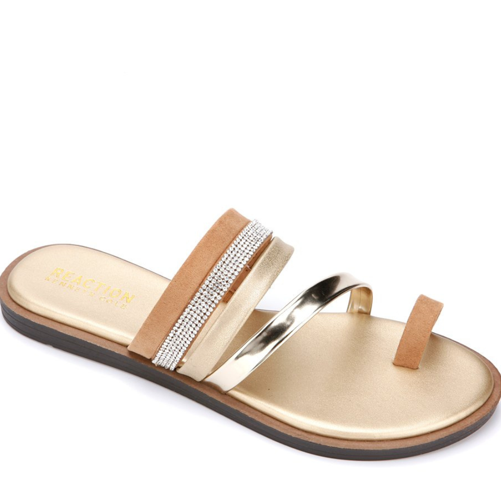 Kenneth Cole Women Sandal-Spring Toe Loop Jewel Sand