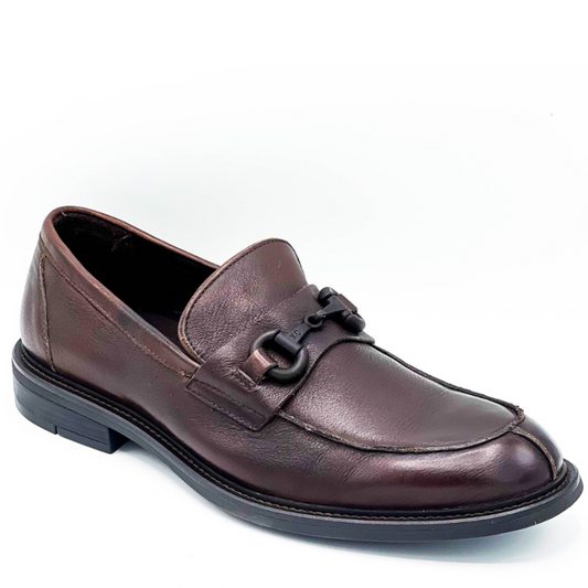 Kenneth Cole Men Shoes-LOAFER CLASS 2.0 Bit Strap Leather Brown