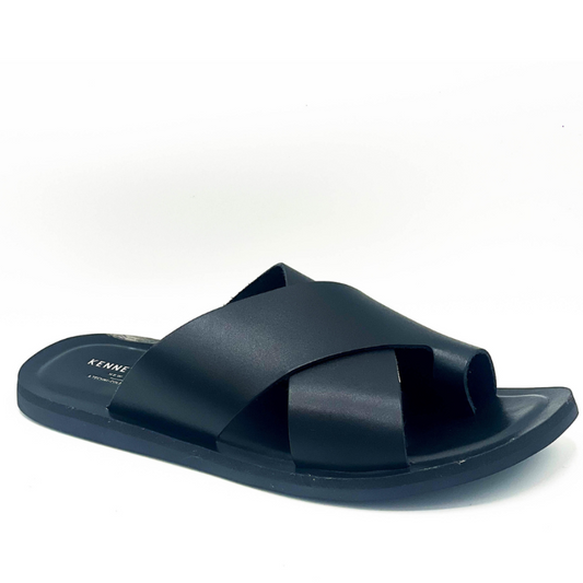 Kenneth Cole Men Shoes-Ideal Leather Sandal with Techni-Cole BLACK