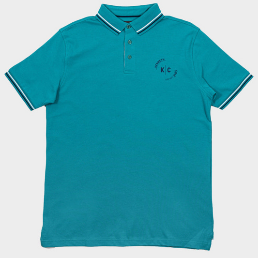 Kenneth Cole Polo Shirt-Sea Blue