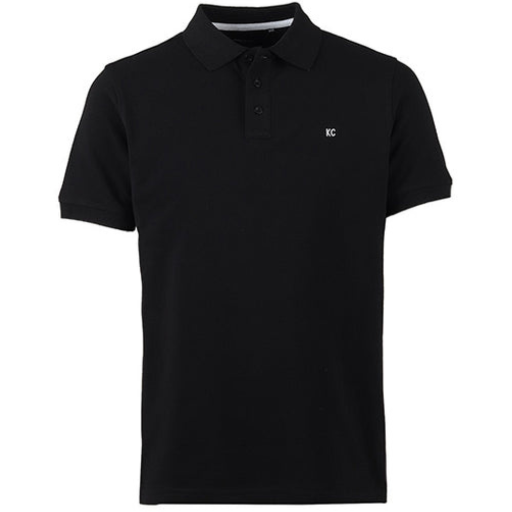 Kenneth Cole Polo Shirt-Pique Black