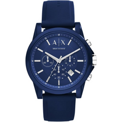 Armani Exchange Men's Chronograph Dress Watch Silicone Band AX1327