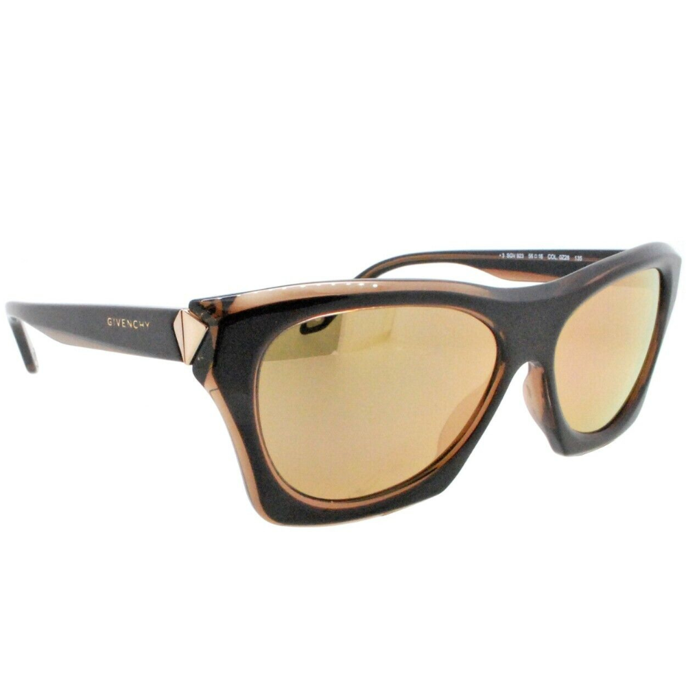 Givenchy SGV 923 COL. 0Z28 Italy Brown Cat Eye Sunglasses Shades