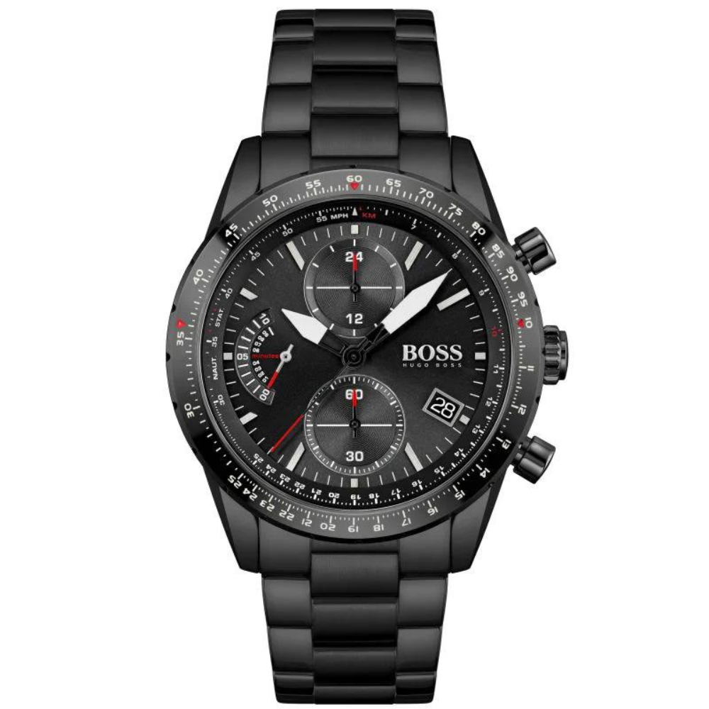 Hugo Boss Men’s Quartz Stainless Steel Black Dial 44mm Watch 1513854