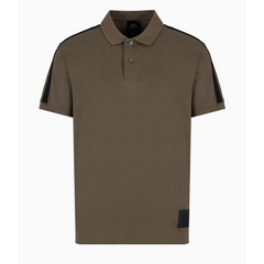 Regular fit cotton piqué polo shirt