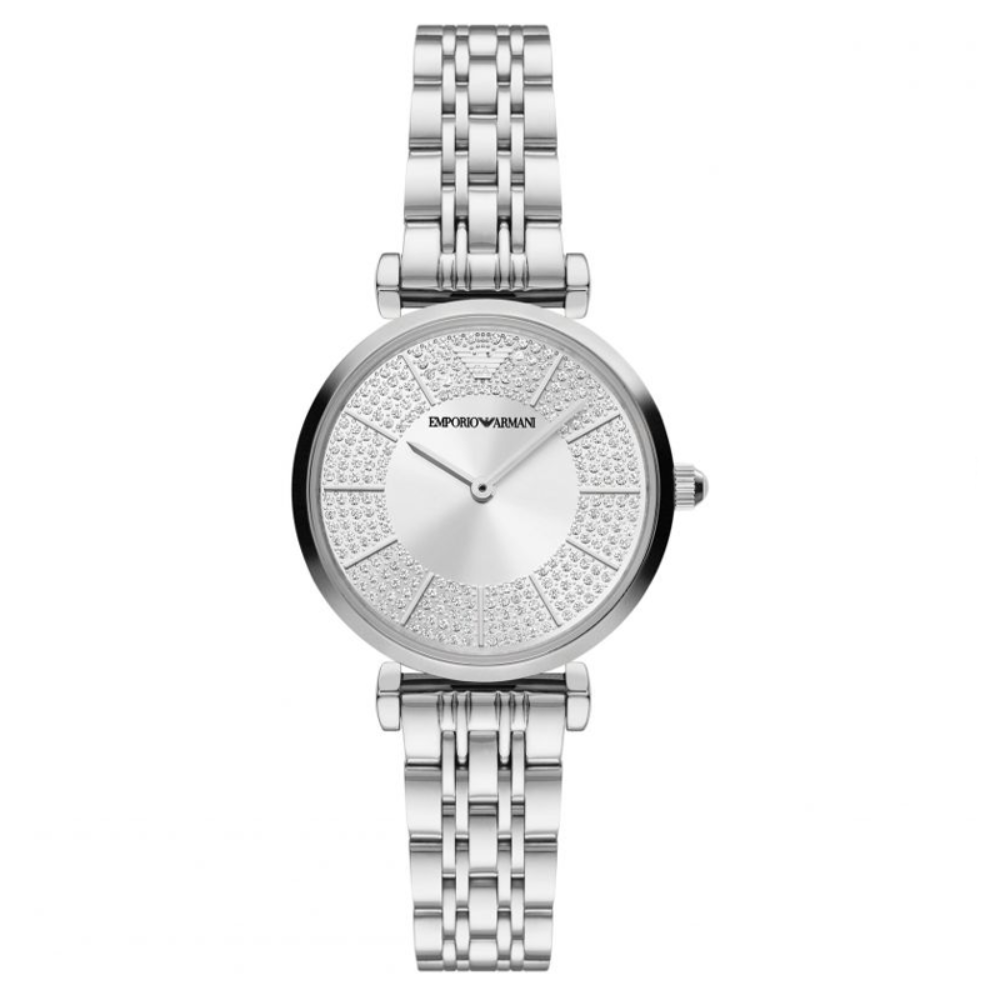 Emporio Armani Women’s Quartz Silver Stainless Steel Silver Dial Watch AR11445