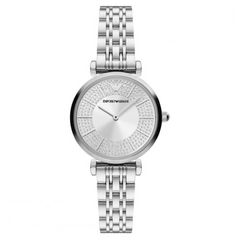 Emporio Armani Women’s Quartz Silver Stainless Steel Silver Dial Watch AR11445