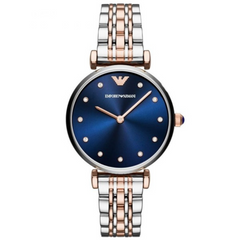 Emporio Armani Women’s Quartz Stainless Steel Blue Dial Watch AR11092