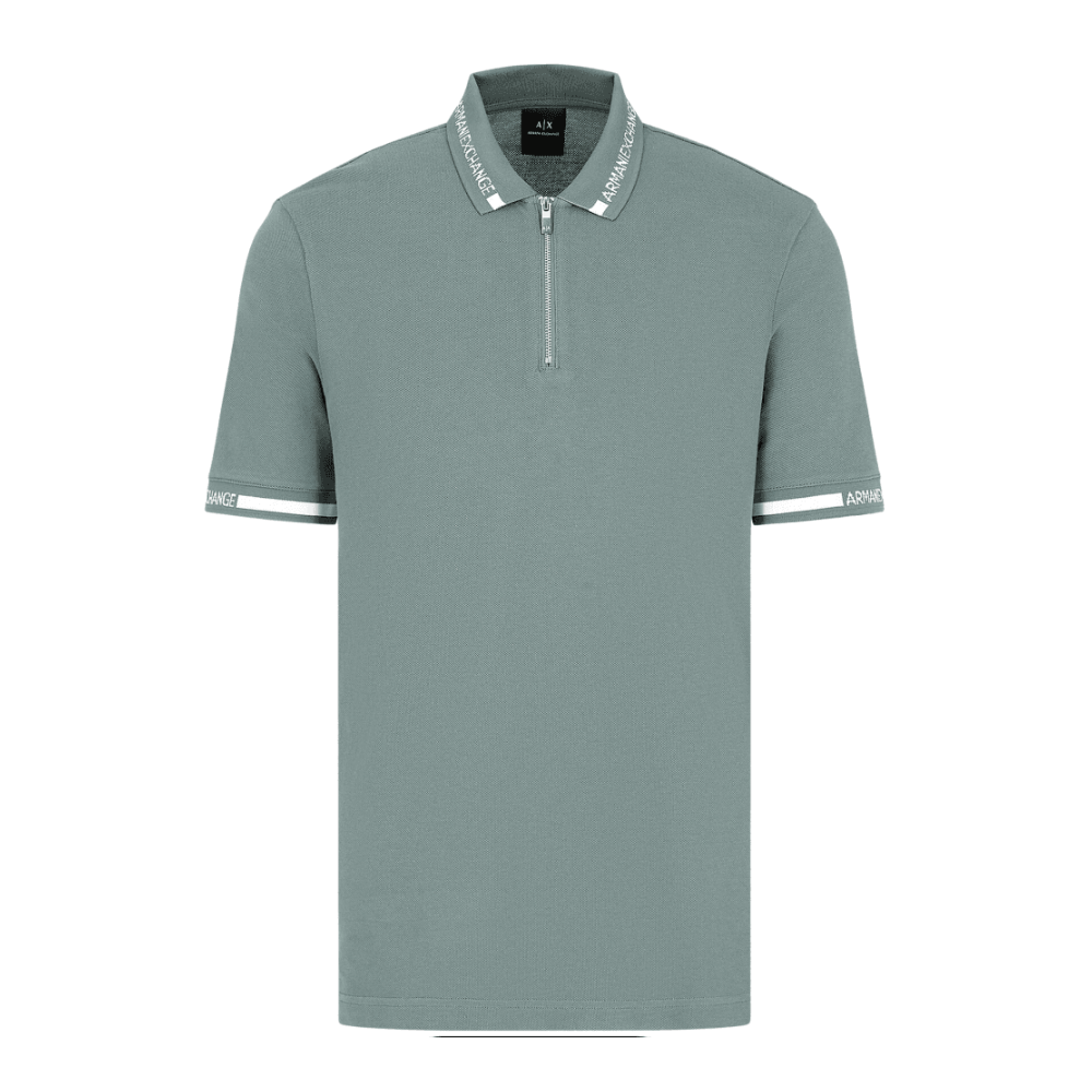 Armani exchange zipped polo shirt