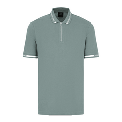 Armani exchange zipped polo shirt