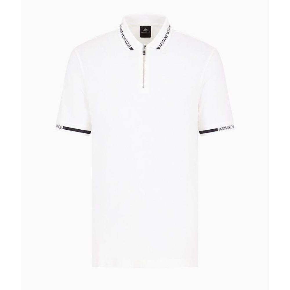 Armani exchange zipped polo shirt