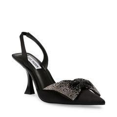 Steve Madden NITEOWL SANDAL BLACK SATIN