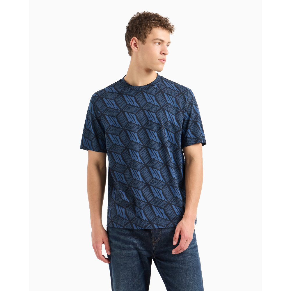 Armani Exchange REGULAR FIT T-SHIRT WITH 3D EFFECT PRINT