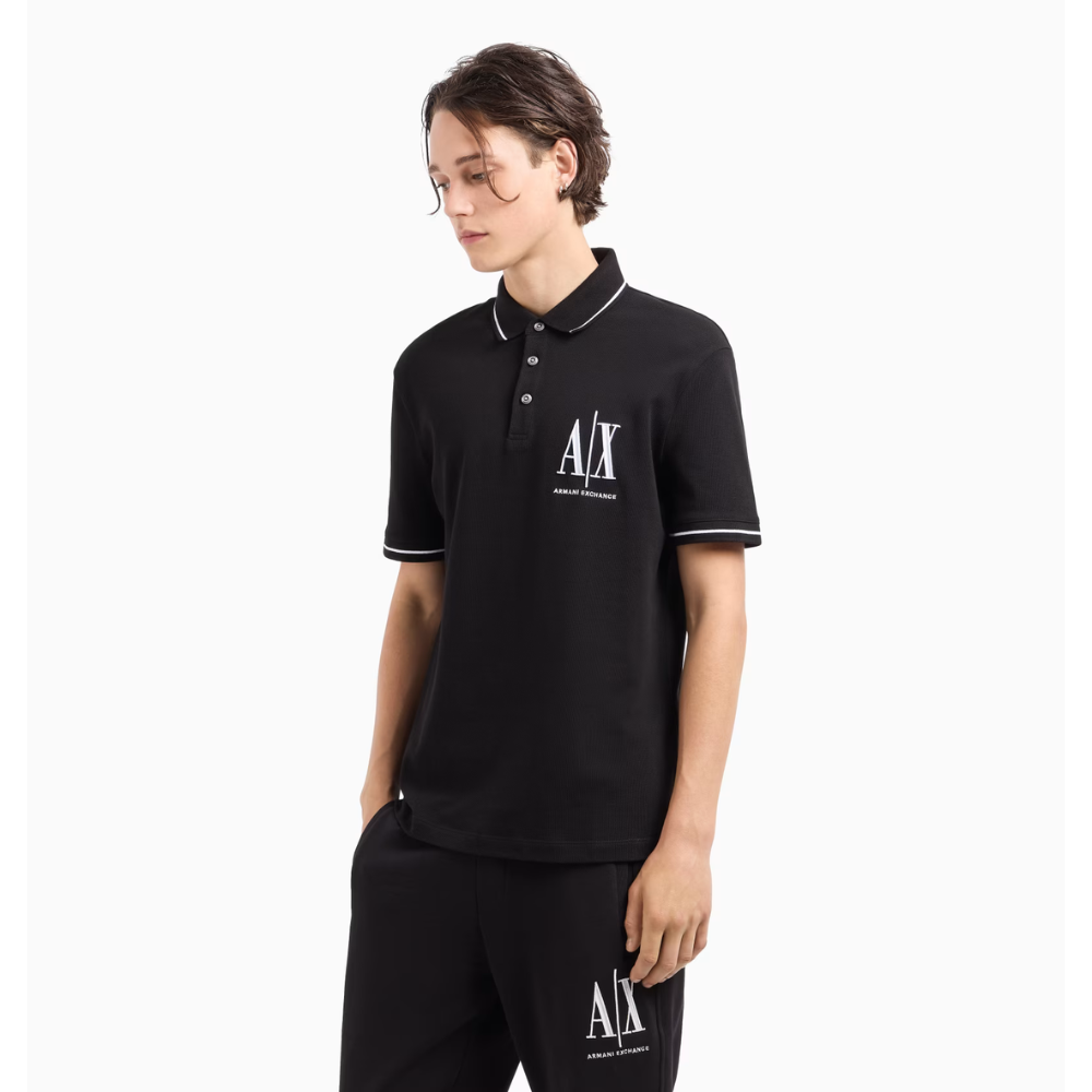 ARMANI EXCHANGE REGULAR FIT POLO SHIRT IN ICON PROJECT PIQUET