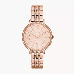 Fossil Jacqueline Three-Hand Rose Gold-Tone Stainless Steel Watch