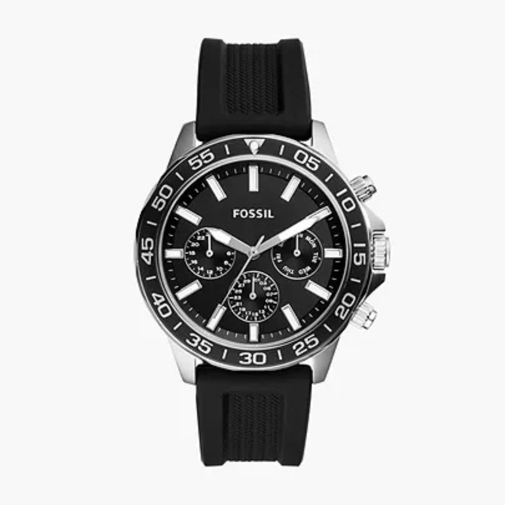 Fossil Bannon Multifunction Black Silicone Watch