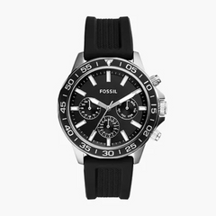 Fossil Bannon Multifunction Black Silicone Watch