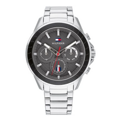 Tommy Hilfiger Men’s Quartz Silver Stainless Steel Grey Dial