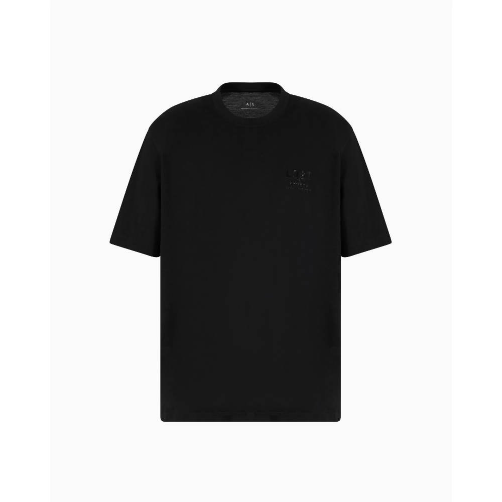 Armani Exchange Regular fit T-shirt with print on the chest Black